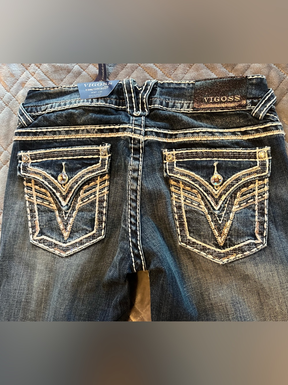 Vigoss Women's Dark Blue Bootcut Jeans size 27 NWT